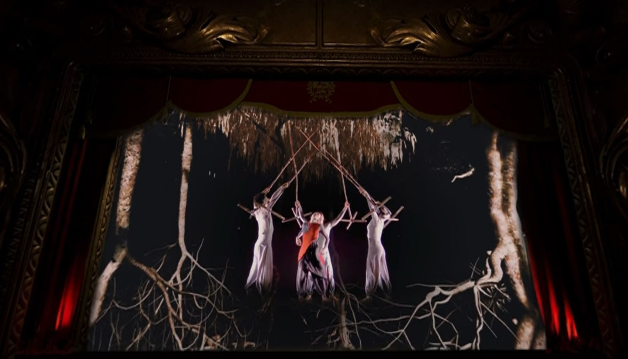 obra de teatro con 3D esteroscópico